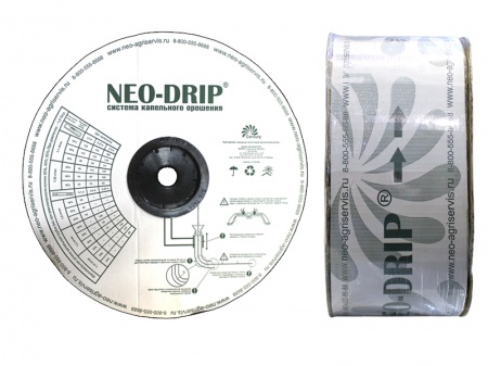 капельная лента neo-drip (толщина 8 mils), шаг 30 см, вылив 1,6 л/ч - 2500 м