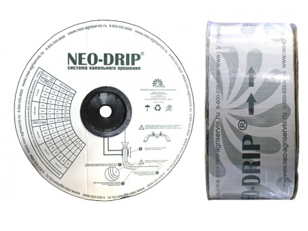 капельная лента neo-drip (толщина 6 mils), шаг 25 см, вылив 1,00 л/ч - 2500 м